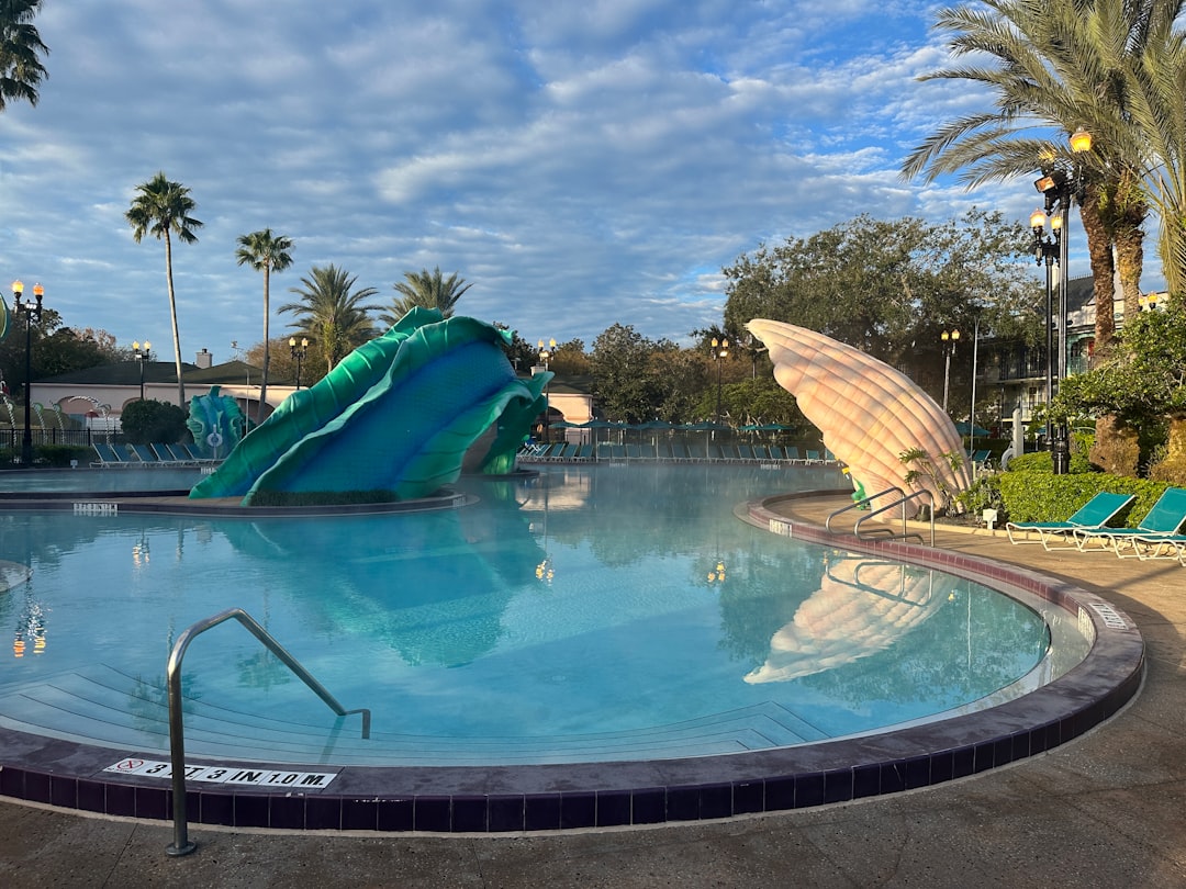 family resort pool waterslide