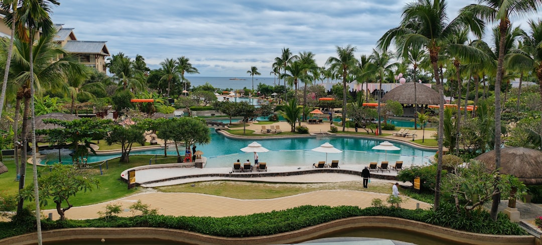 resort swimming pool family