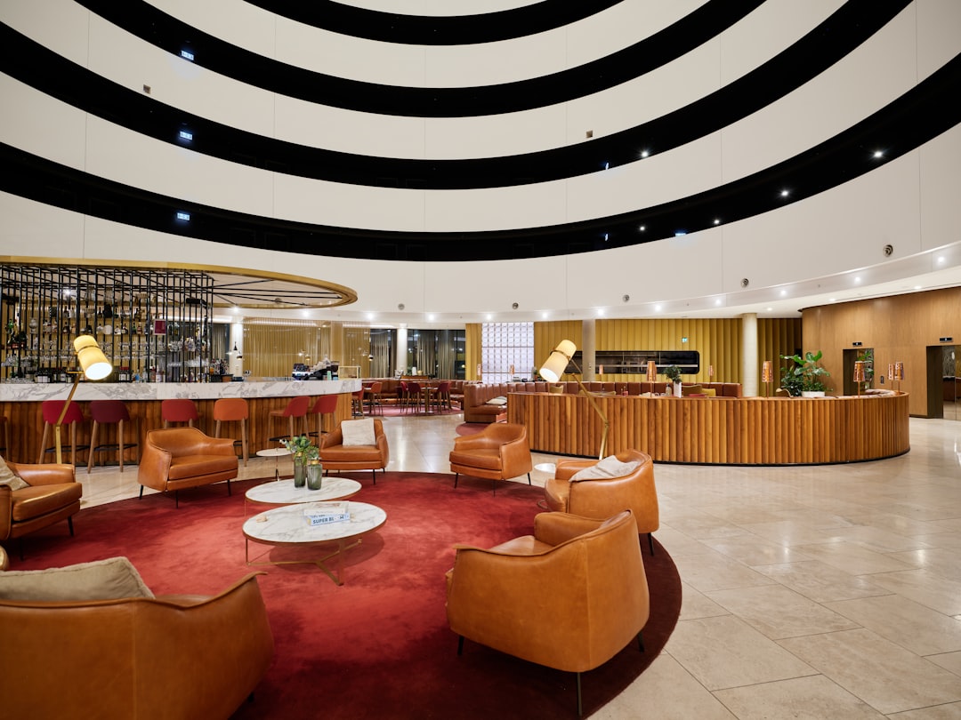 airport hotel accommodation lobby