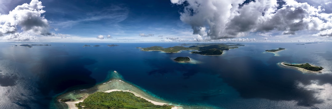 skydiving jump tropical island