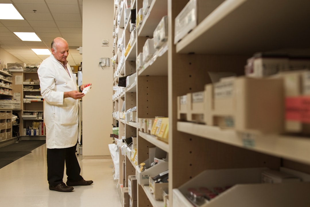 pharmacy medicine shelf