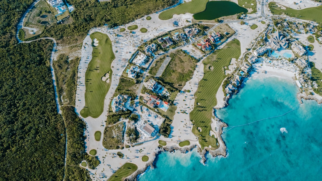 beach resort aerial view