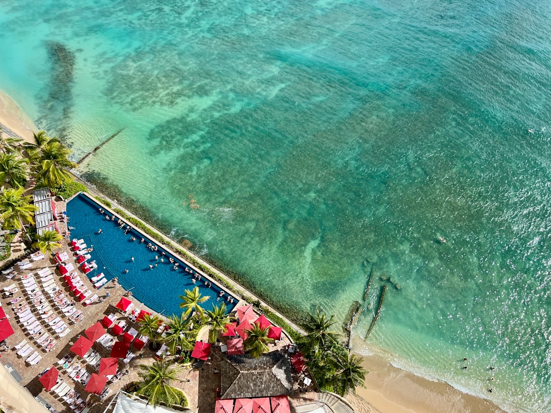beach resort location view