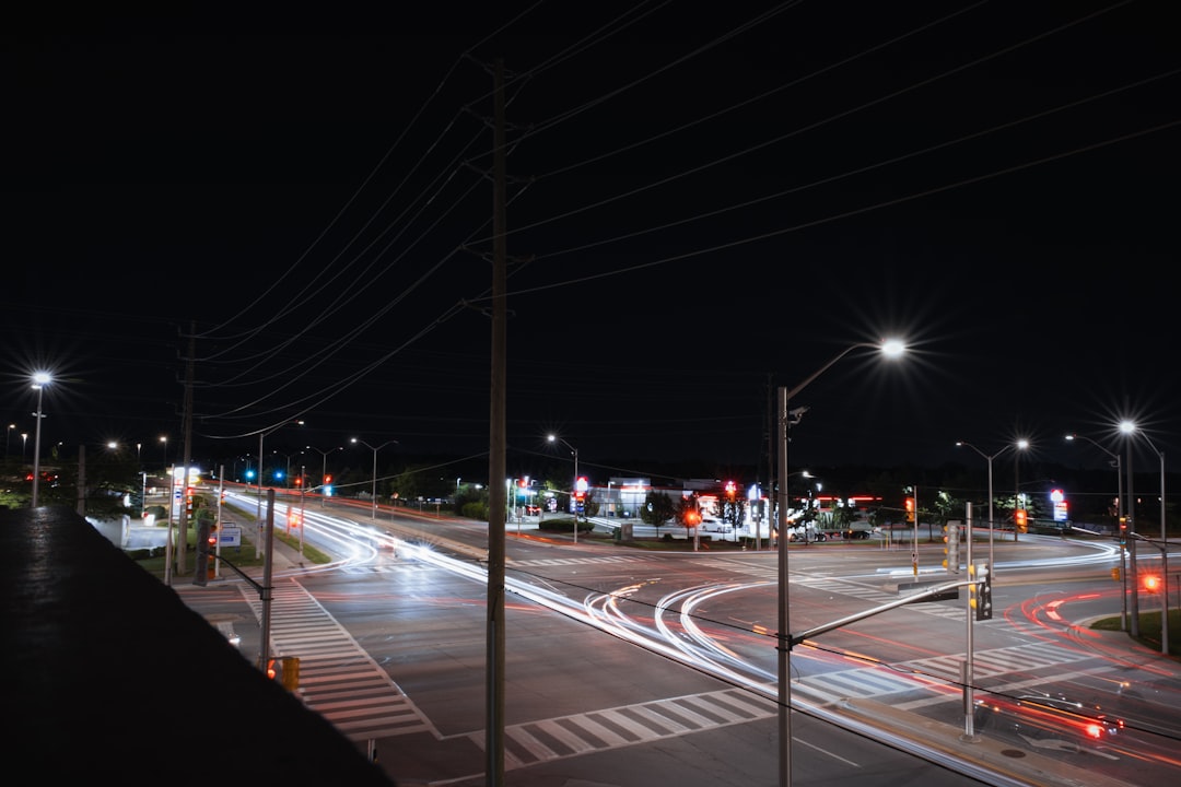 night city traffic lights