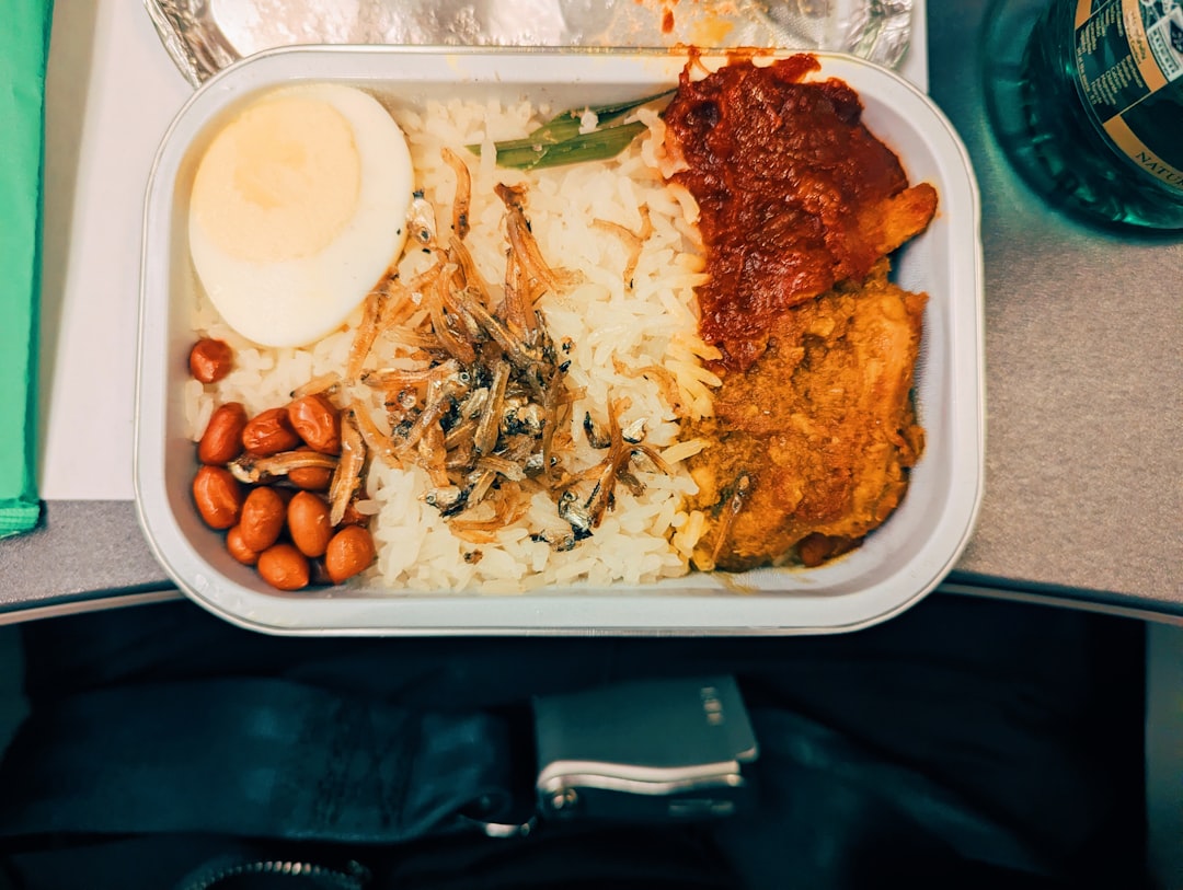 airplane meal tray