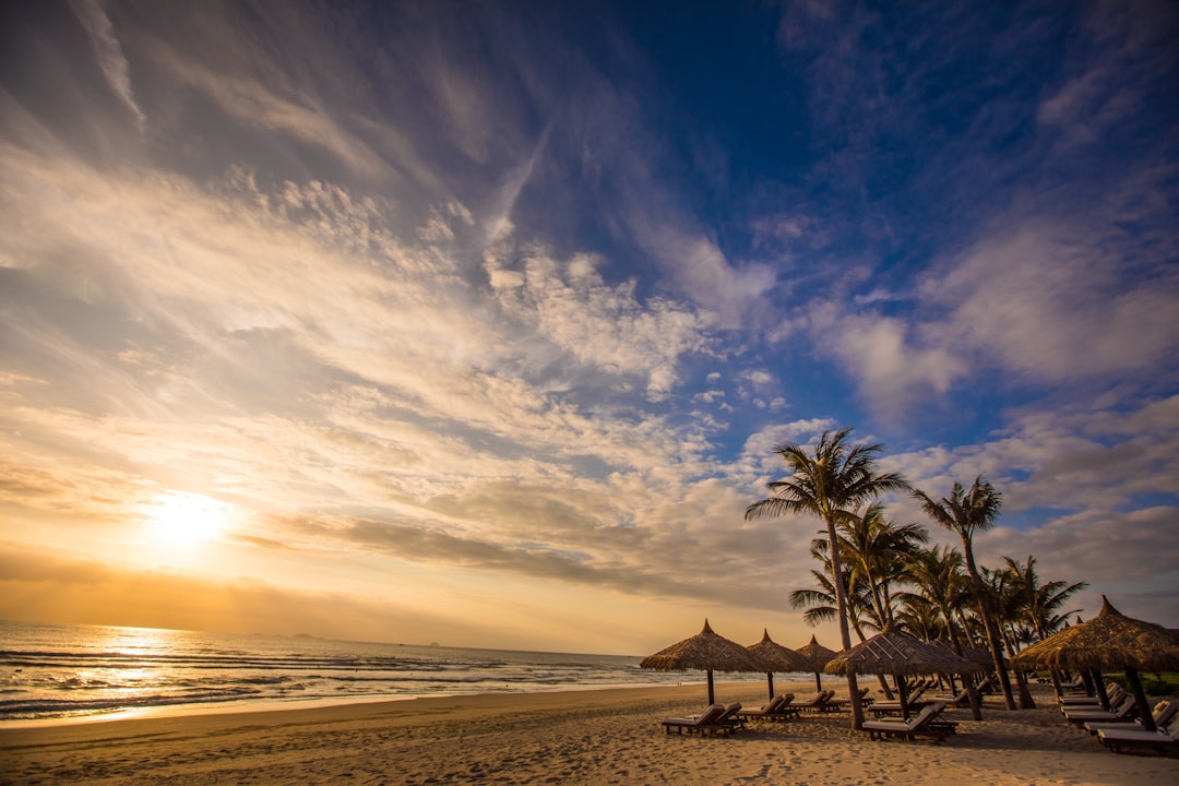 resort private beach sunset